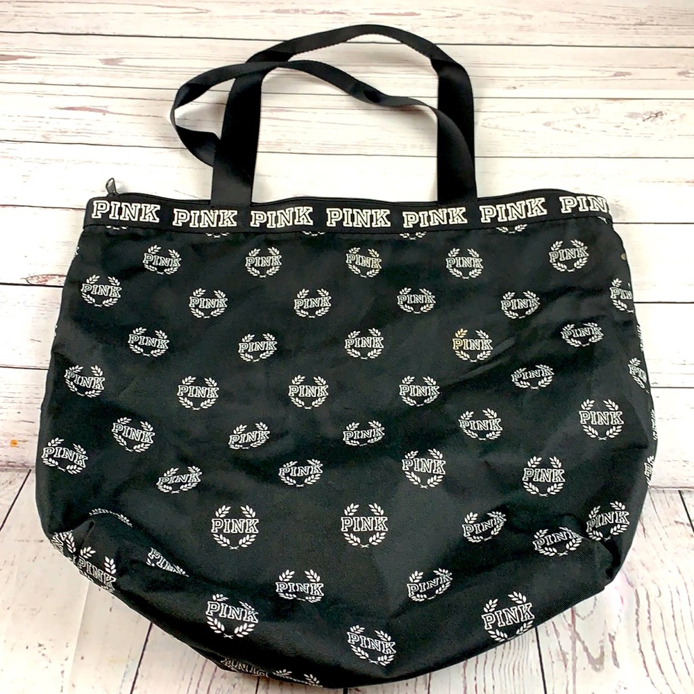 Victorias Secret "PINK" black tote - Picture 1 of 11